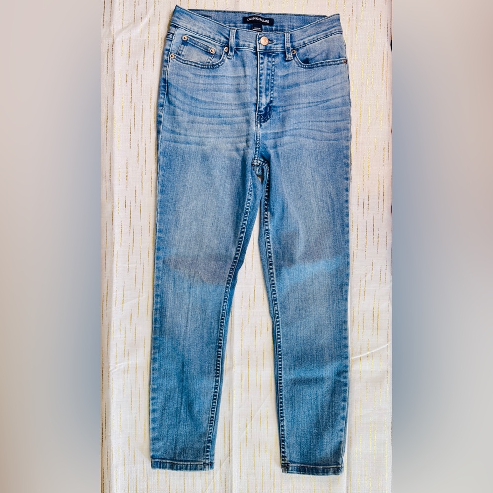 Calvin Klein Women's Denim Blue Jeans Slim Fit Stretch
